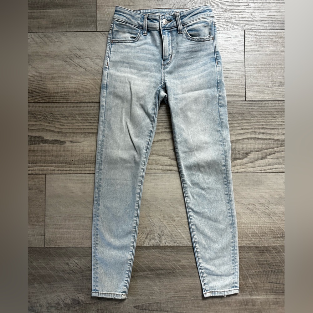 American Eagle Outfitters Next Level Stretch Light Blue Denim Jeans
